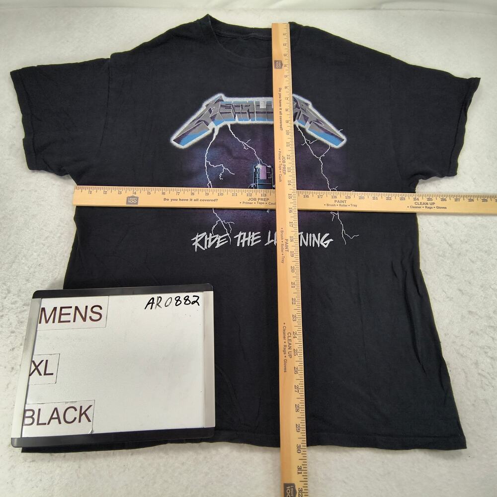 Metallica Ride The Lightning Band Graphic Crew Neck T Shirt Mens Size XL Black - Picture 5 of 9